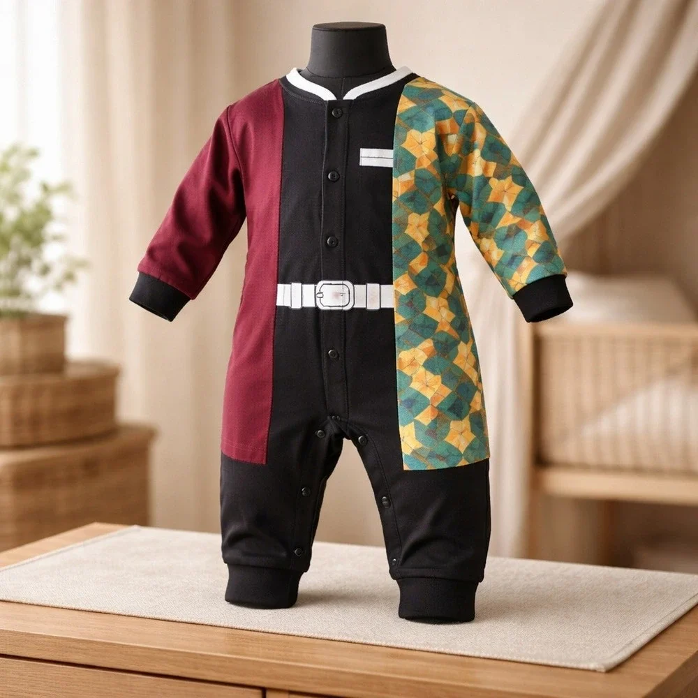 Demon Slayer Giyu Tomioka Baby Romper Costume‎ New Size 90/52 18-24M